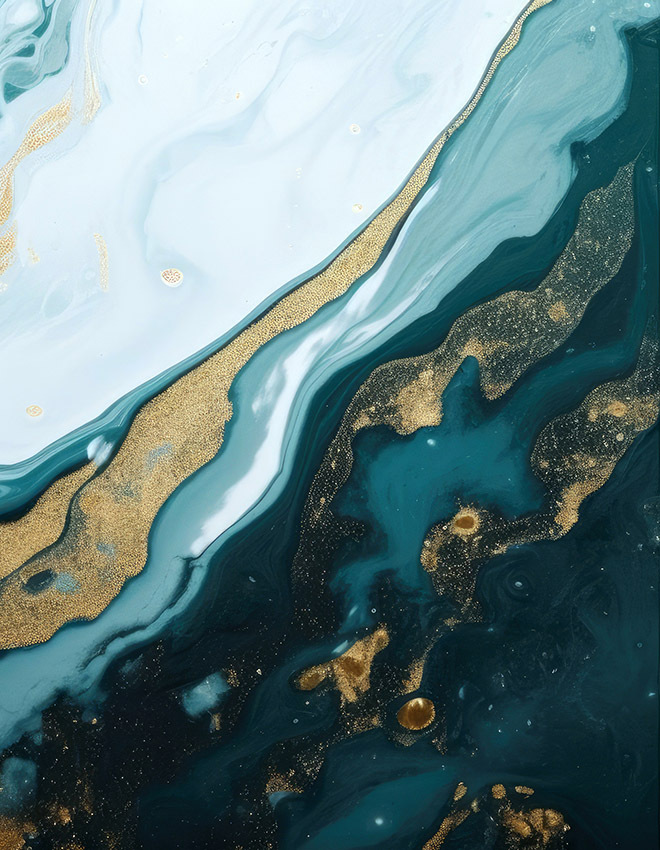 gold white and blue abstract marble
