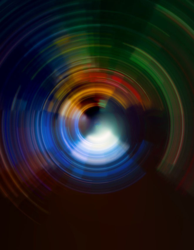 colorful spiral radial motion