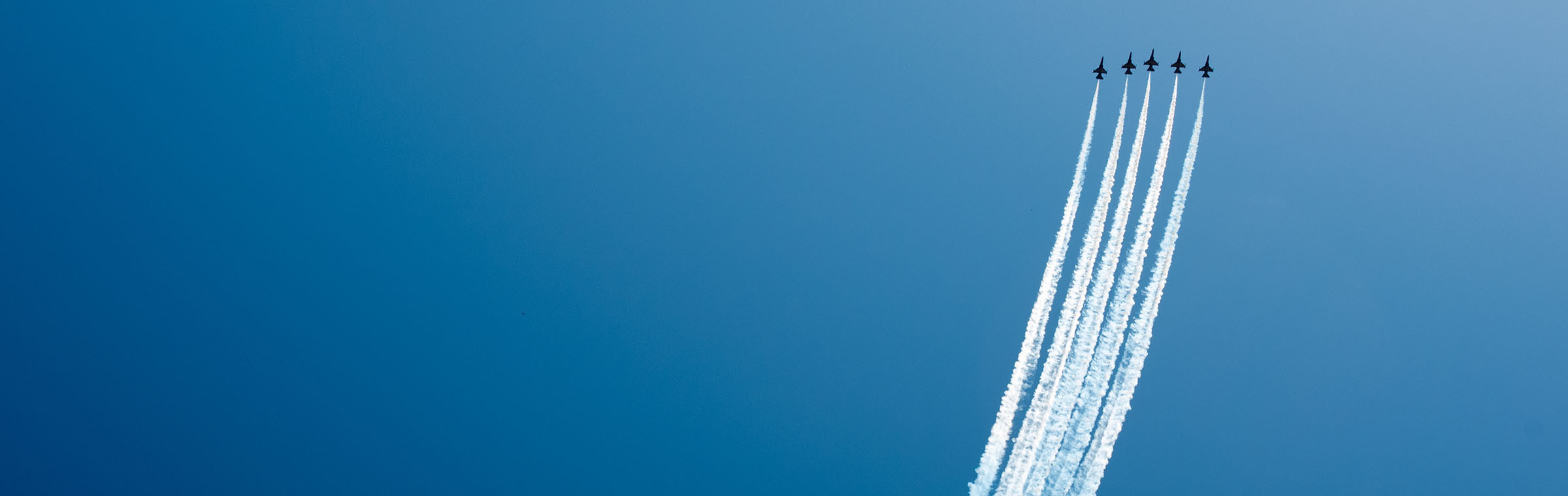 squadron of 5 jets in formation