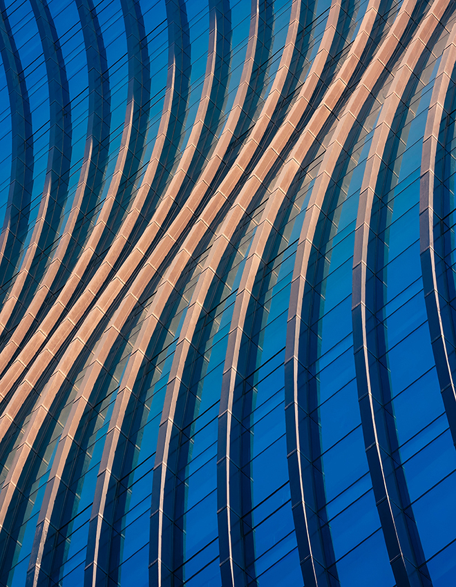 glass and metal architecture abstracted closeup