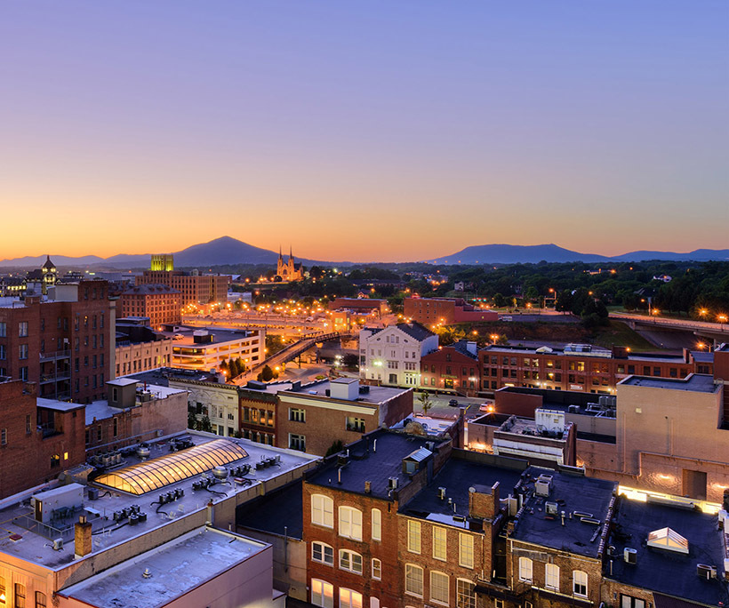 Roanoke, Virginia, downtown skyline